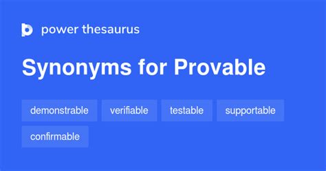 provable synonym